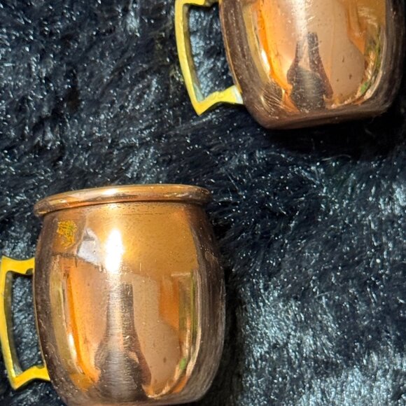 Vintage Miniture Copper ODI Mugs With Brass Handles - Picture 5 of 6